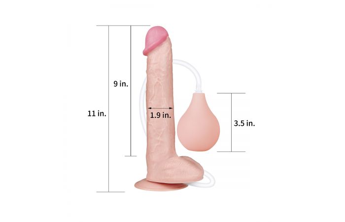Kiotos Cox - Squirting Dildo 28 x 4.8 cm - Lichte Huidskleur