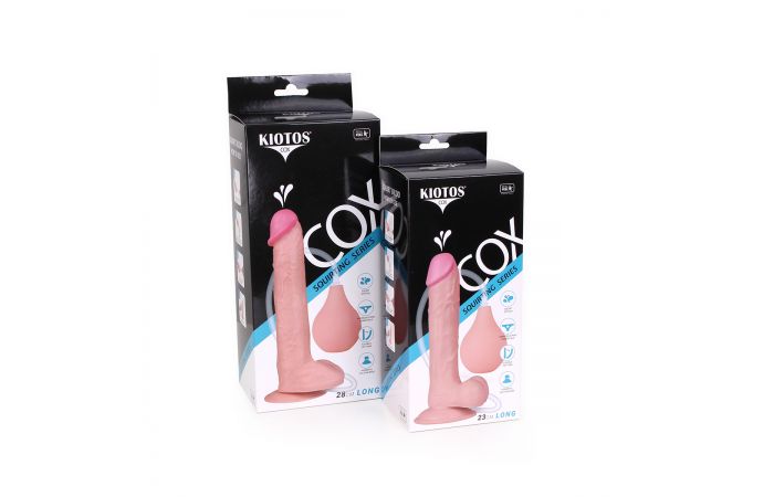 Kiotos Cox - Squirting Dildo 28 x 4.8 cm - Lichte Huidskleur