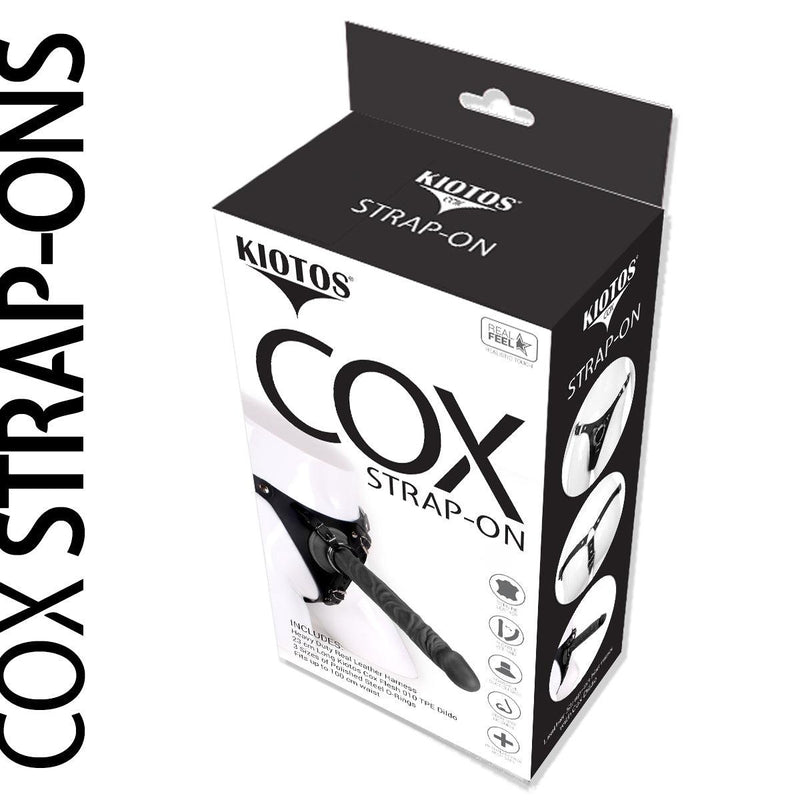 Kiotos Cox - Strap-On Harnas Met Dildo 23 x 4.3 cm - Zwart