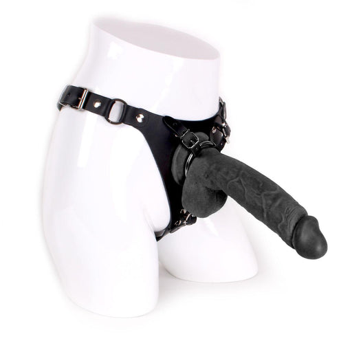 Kiotos Cox - Strap-On Harnas Met Dildo 24 x 4 cm - Zwart