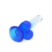 Kiotos Cox Color - Gekleurde Dildo 02 - 18,5 x 4 cm - Transparant/Blauw