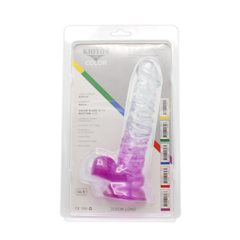 Kiotos Cox Color - Gekleurde Dildo 04 - 22,5 x 4 cm - Transparant/Paars