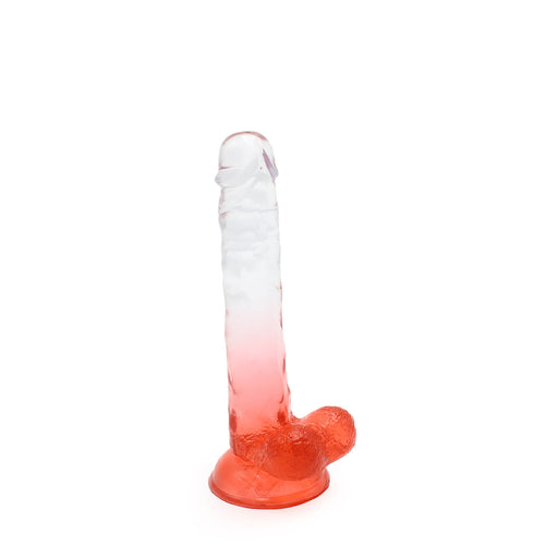 Kiotos Cox Color - Gekleurde Dildo 05 - 20 x 3,2 cm - Transparant/Rood