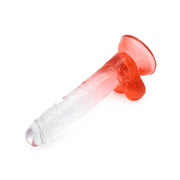 Kiotos Cox Color - Gekleurde Dildo 05 - 20 x 3,2 cm - Transparant/Rood