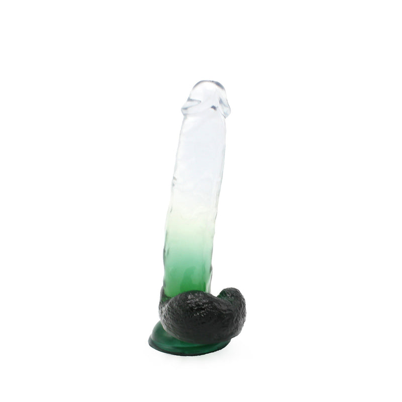 Kiotos Cox Color - Gekleurde Dildo 06 - 22,5 x 4,2 cm - Transparant/Groen