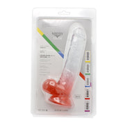 Kiotos Cox Color - Gekleurde Dildo 06 - 22,5 x 4,2 cm - Transparant/Rood