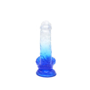 Kiotos Cox Color - Gekleurde Dildo 07 - 18 x 4 cm - Transparant/Blauw