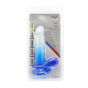 Kiotos Cox Color - Gekleurde Dildo 07 - 18 x 4 cm - Transparant/Blauw