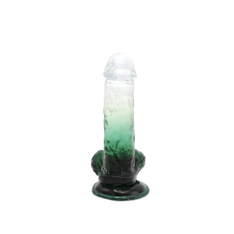 Kiotos Cox Color - Gekleurde Dildo 07 - 18 x 4 cm - Transparant/Groen