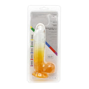 Kiotos Cox Color - Gekleurde Dildo 08 - 18,5 x 4 cm - Transparant/Geel