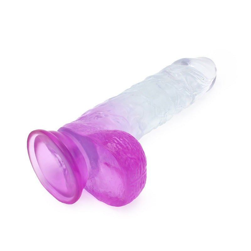 Kiotos Cox Color - Gekleurde Dildo 09 - 21,5 x 4,3 cm - Transparant/Paars