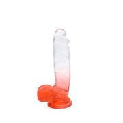Kiotos Cox Color - Gekleurde Dildo 09 - 21,5 x 4,3 cm - Transparant/Rood