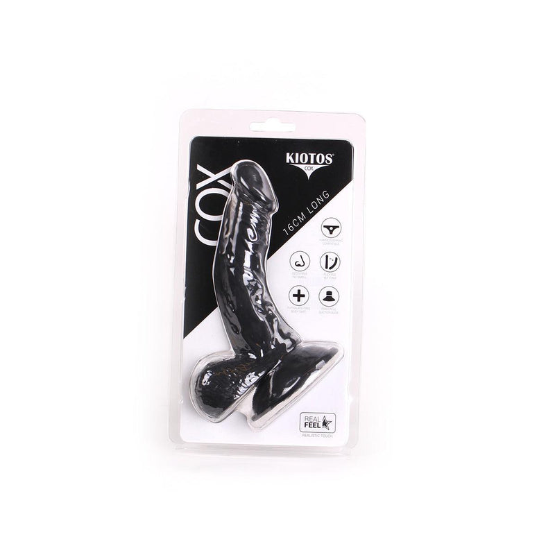Kiotos Cox - Dildo 16 x 4 cm - Zwart