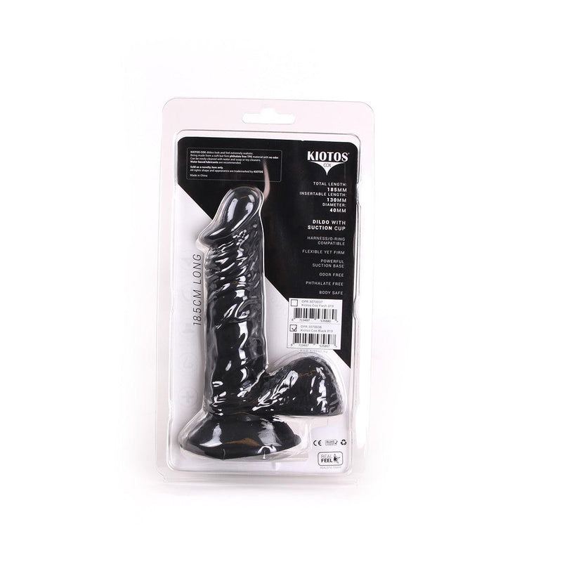 Kiotos Cox - Dildo 18,5 x 4 cm - Zwart