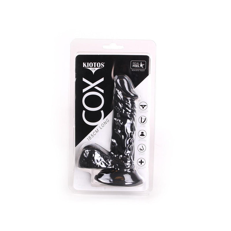 Kiotos Cox - Dildo 18,5 x 4 cm - Zwart