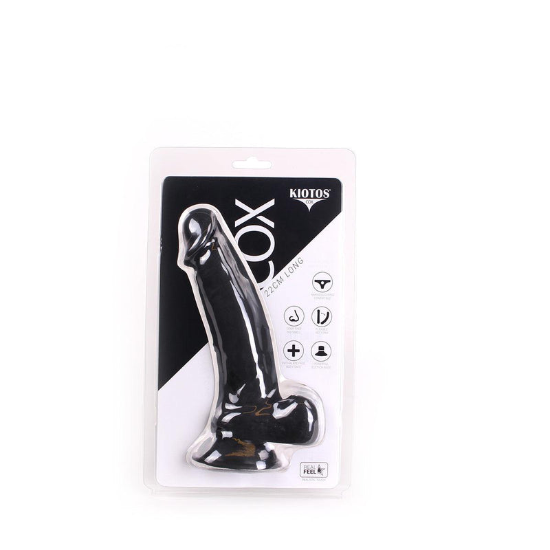 Kiotos Cox - Dildo 22 x 4,5 cm - Zwart