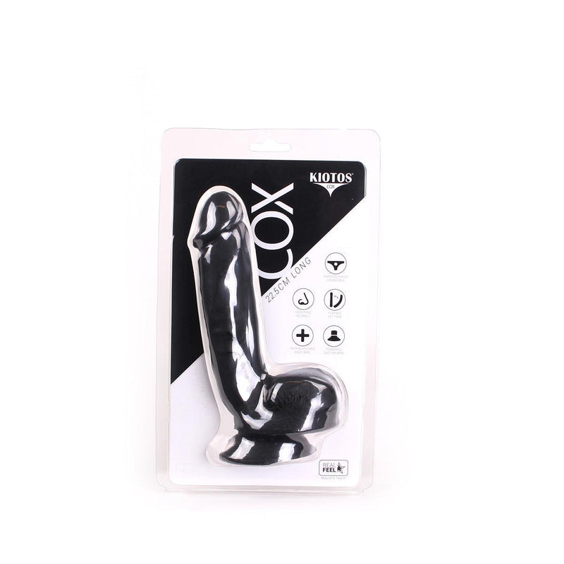 Kiotos Cox - Dildo 22,5 x 5 cm - Zwart