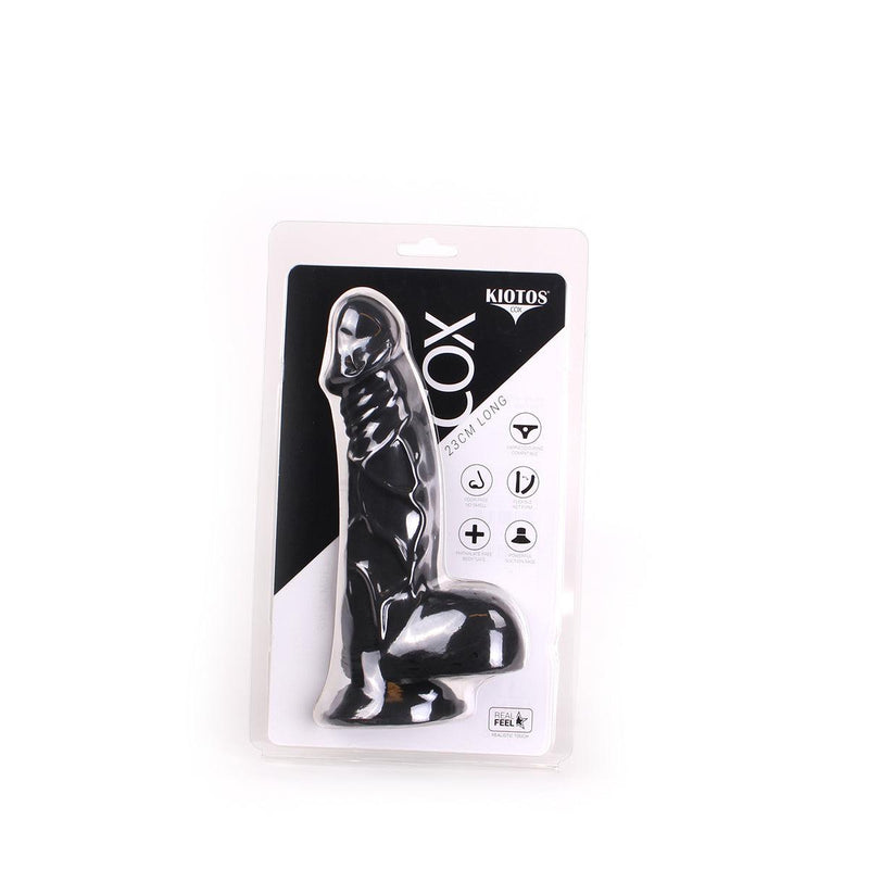 Kiotos Cox - Dildo 23 x 4 cm - Zwart