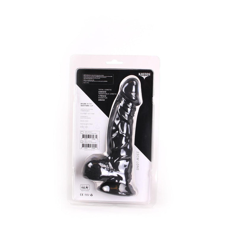 Kiotos Cox - Dildo 23 x 4 cm - Zwart