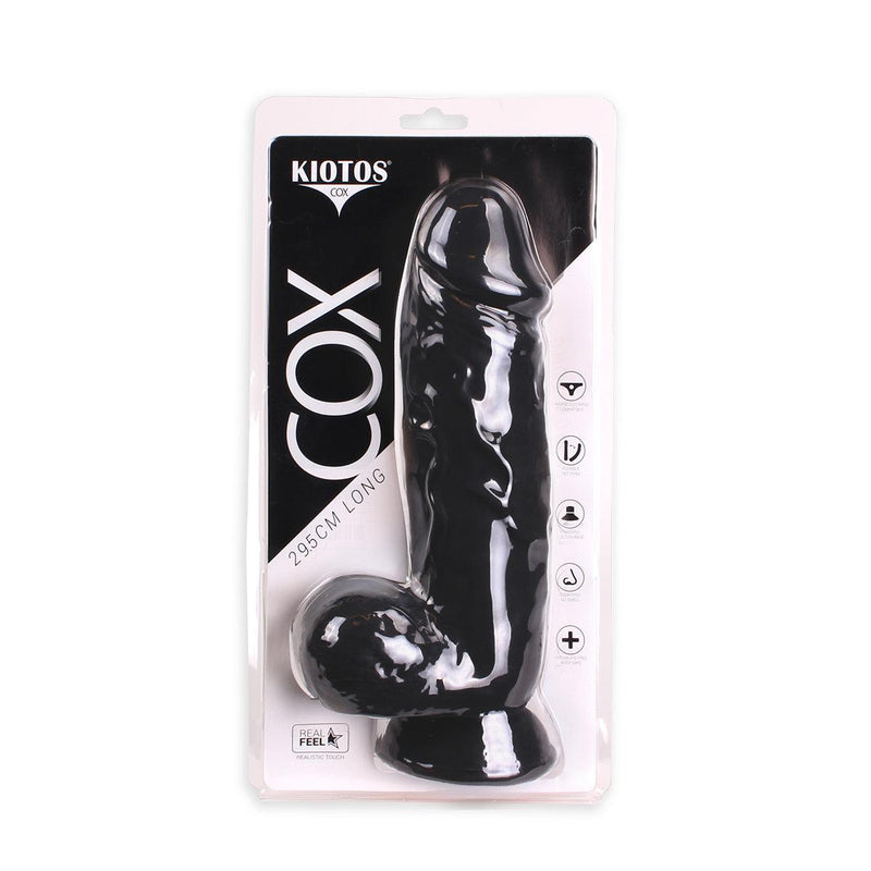 Kiotos Cox - Dildo 29,5 x 7 cm - Zwart