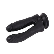 Kiotos Cox - Dildo Voor Dubbele Penetratie - 19 x 3/3.5 cm - Zwart