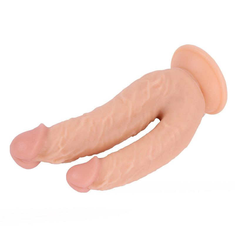 Kiotos Cox - Dildo Voor Dubbele Penetratie - 21 x 3.5/4.5 cm - Lichte Huidskleur