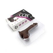 Kiotos Cox - Dildo Met Glijdende Huid 19.5 x 4.5 cm - Bruin