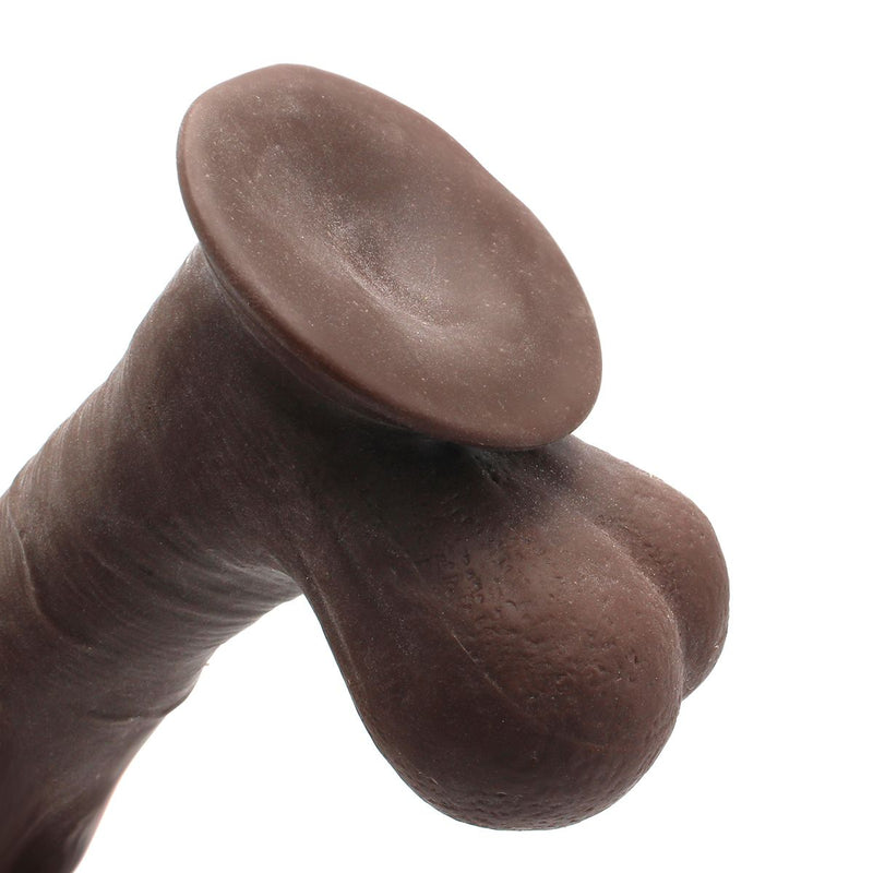 Kiotos Cox - Dildo Met Glijdende Huid 19.5 x 4.5 cm - Bruin