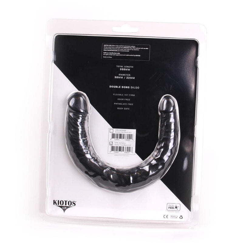 Kiotos Cox - Dubbele Dildo 35,5 cm - Zwart