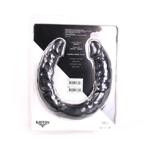 Kiotos Cox - Dubbele Dildo - 40 x 3.6/3.8 cm - Zwart