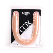 Kiotos Cox - Dubbele Dildo - 45 x 4,5/4,8 cm - Lichte Huidskleur