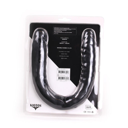 Kiotos Cox - Dubbele Dildo - 45 x 4,5/4,8 cm - Zwart
