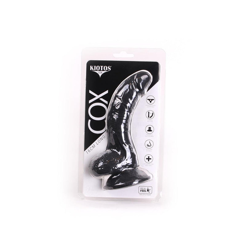 Kiotos Cox - Lichte Gekromde Dildo 16 x 4 cm - Zwart