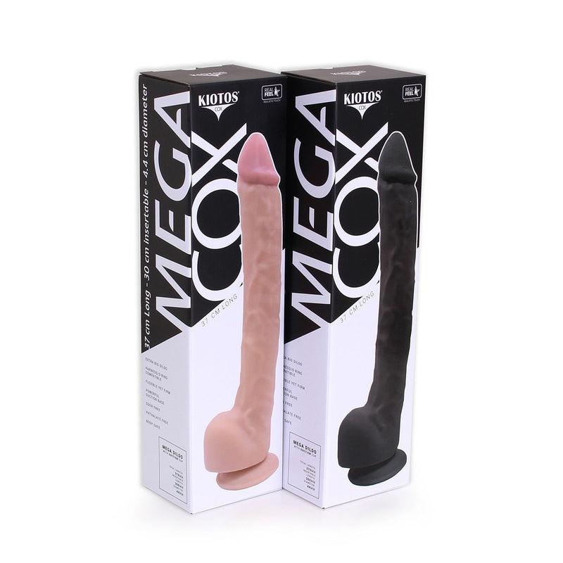 Kiotos Cox - Mega Dildo XXL 37 x 4.4 cm - Zwart