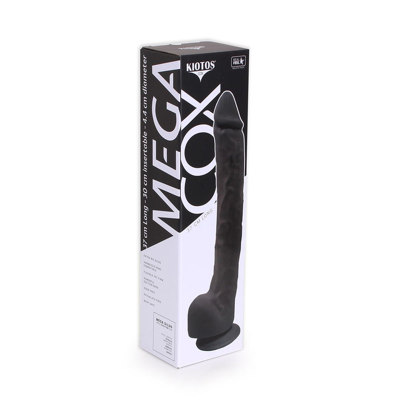 Kiotos Cox - Mega Dildo XXL 37 x 4.4 cm - Zwart