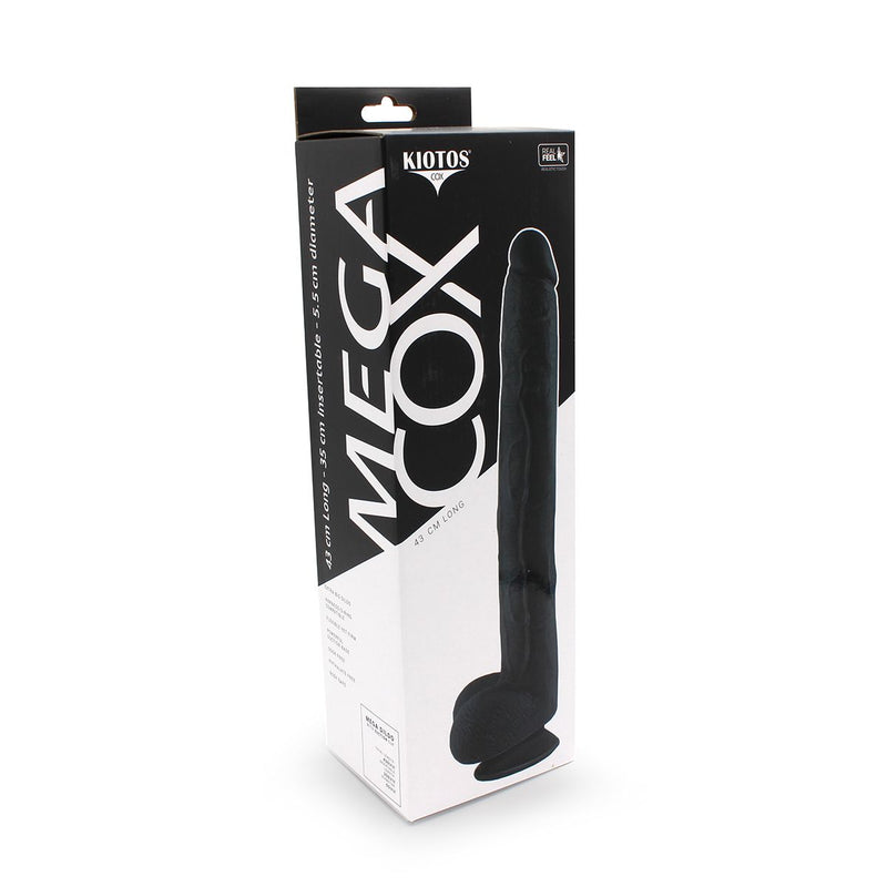 Kiotos Cox - Mega Dildo XXL 43 x 5.5 cm - Zwart