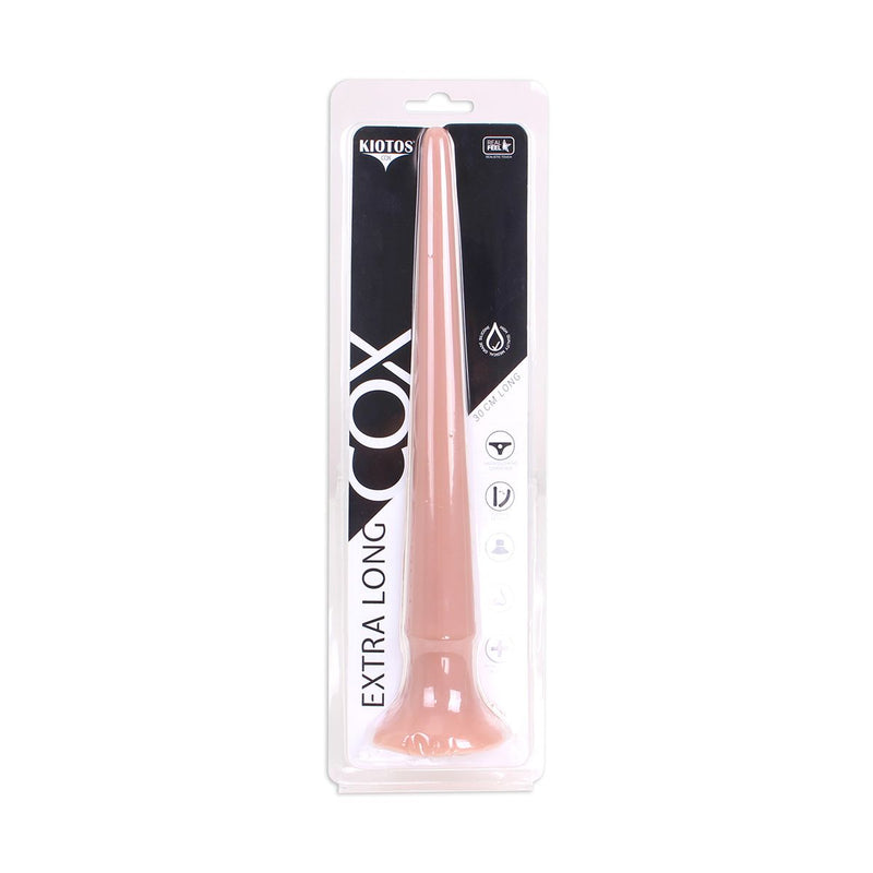 Kiotos Cox - XXL dildo Van 30 cm lang Met Diameter Van 12 mm > 30 mm - Lichte Huidskleur