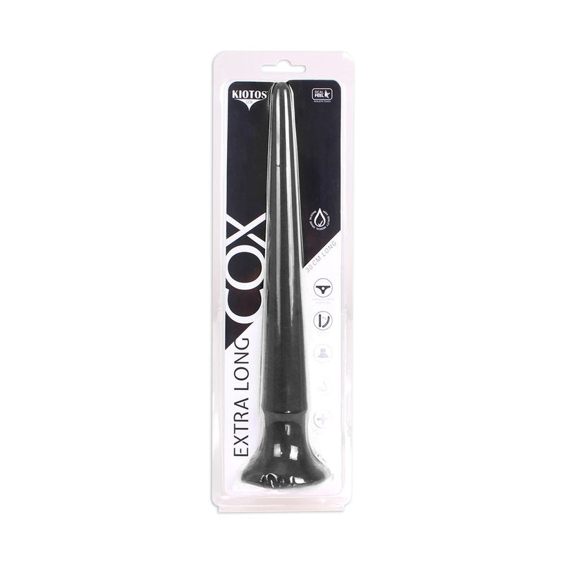Kiotos Cox - XXL dildo Van 30 cm lang Met Diameter Van 12 mm > 30 mm - Zwart