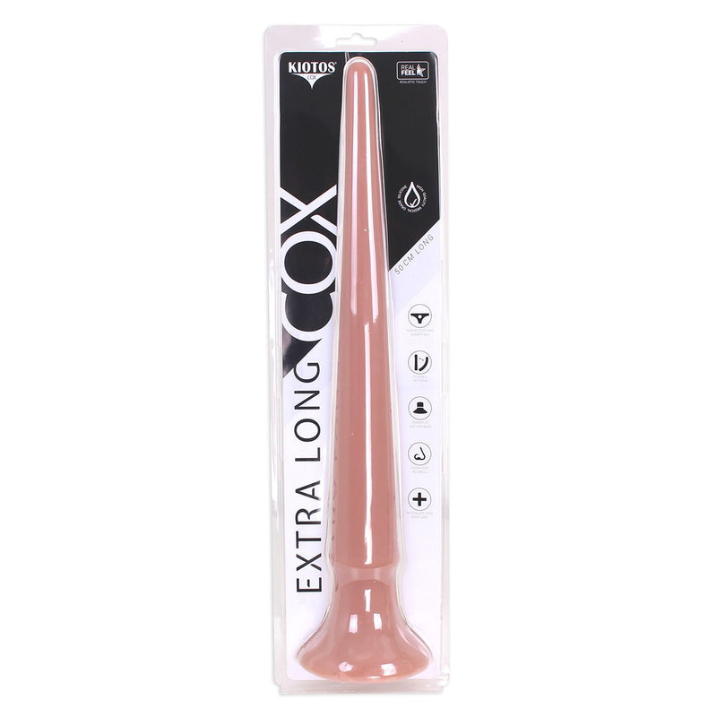 Kiotos Cox - XXL dildo Van 50 cm lang Met Diameter Van 23 mm > 56 mm - Lichte Huidskleur