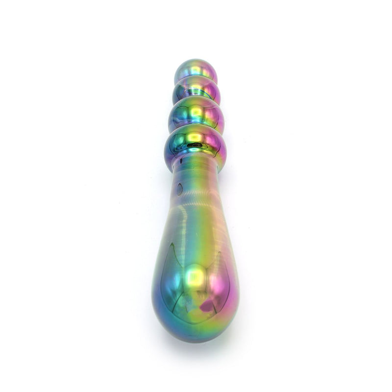 Kiotos Glass - Glazen Dildo Beads - Rainbow