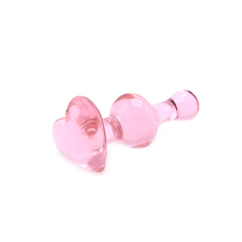 Kiotos Glass - Roze Buttplug Van Glas Met Hartje