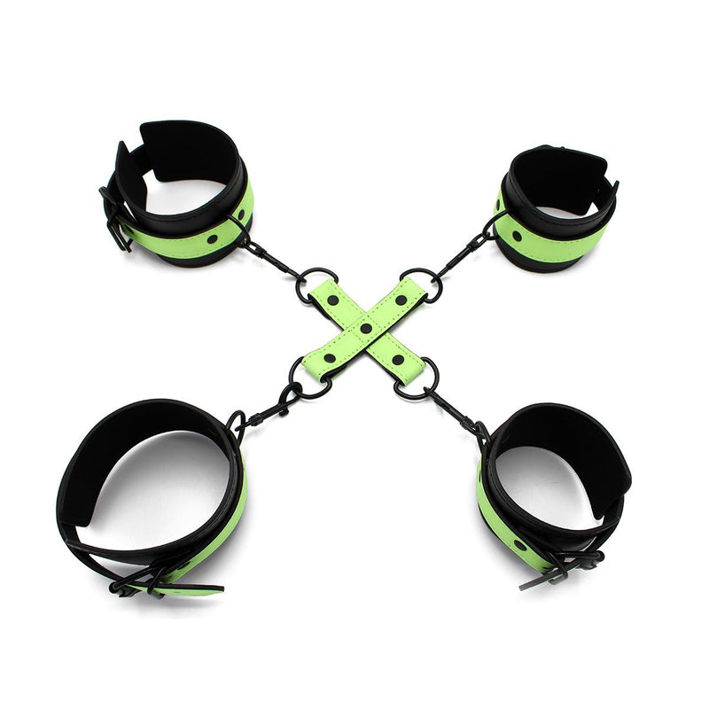 Kiotos - Glow in the Dark - Boeienset - Polsboeien Handboeien en Hogtie Set