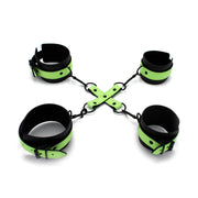 Kiotos - Glow in the Dark - Boeienset - Polsboeien Handboeien en Hogtie Set
