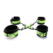 Kiotos - Glow in the Dark - Boeienset - Polsboeien Handboeien en Hogtie Set