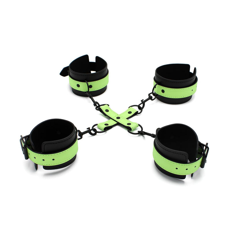 Kiotos - Glow in the Dark - Boeienset - Polsboeien Handboeien en Hogtie Set