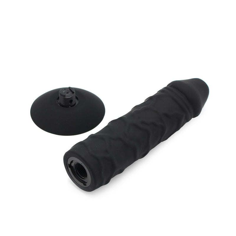 Kiotos - Grote Siliconen Dildo 18 x 4.5 cm Met Zuignap & geschikt Voor strap-ons - Zwart