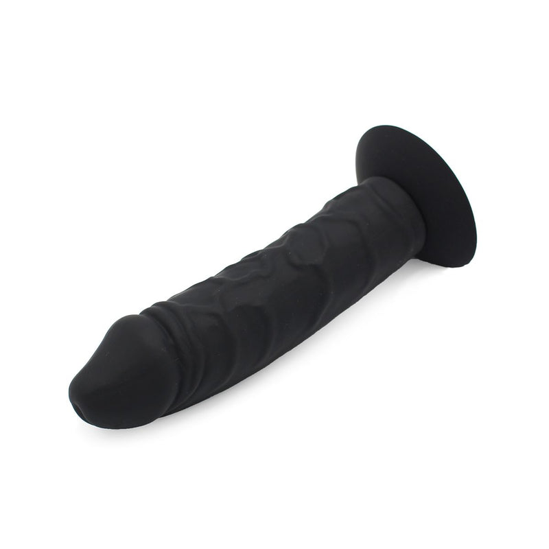 Kiotos - Grote Siliconen Dildo 18 x 4.5 cm Met Zuignap & geschikt Voor strap-ons - Zwart