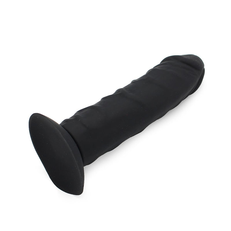 Kiotos - Grote Siliconen Dildo 18 x 4.5 cm Met Zuignap & geschikt Voor strap-ons - Zwart