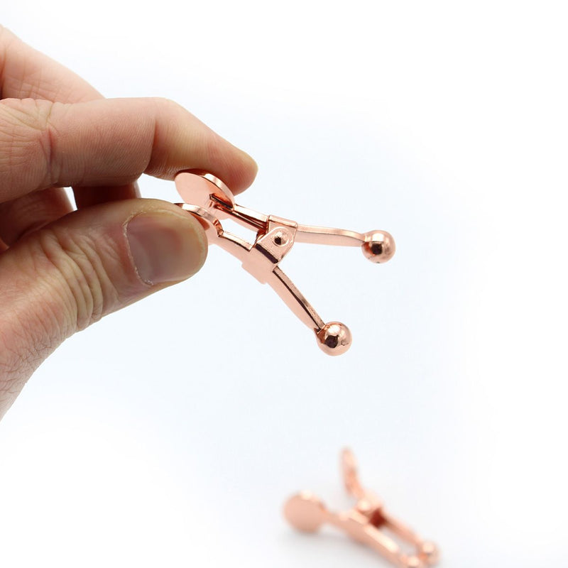 Kiotos - Knijper Tepelklemmen met Balvormige Uiteindes - Extra Sensaties - Rosé Goud