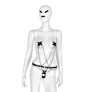 Kiotos Leather - Body Harnas - Leren Riemen Body - Heupriem met Klemmen voor Tepels en Geslachtsdeel - Verstelbaar